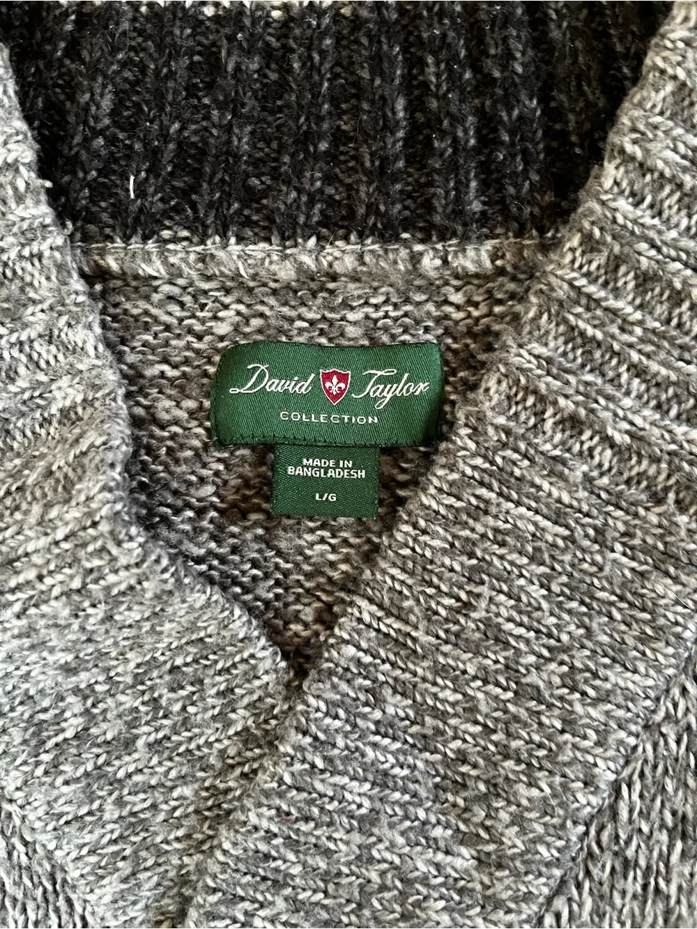 Old money preppy gorpcore knot fisherman cowl neck Collar Men's Sweater - Picture 3 of 7